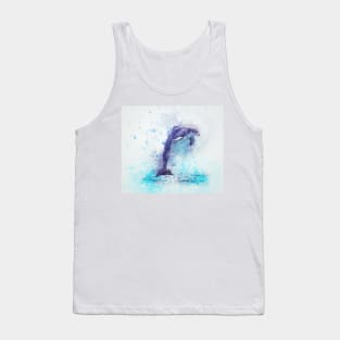 Watercolor Dolphin Tank Top